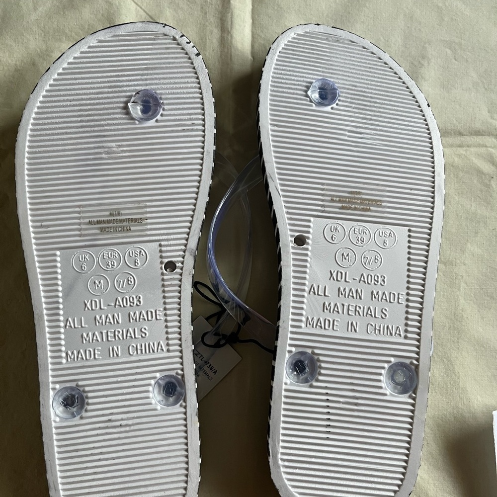 Striped Flip Flops - Picture 3 of 4